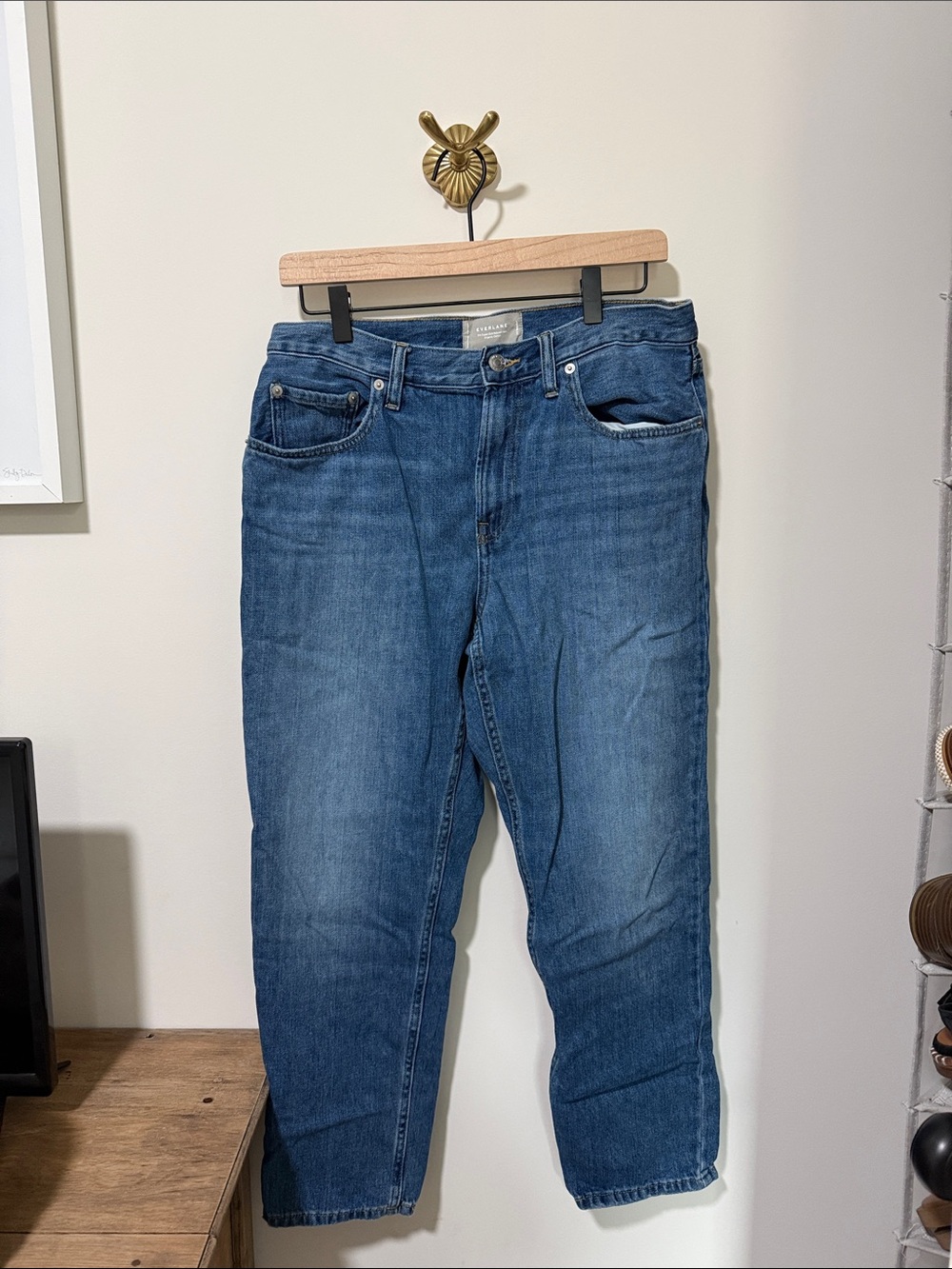 Everlane Women's Blue Straight-Leg Jeans